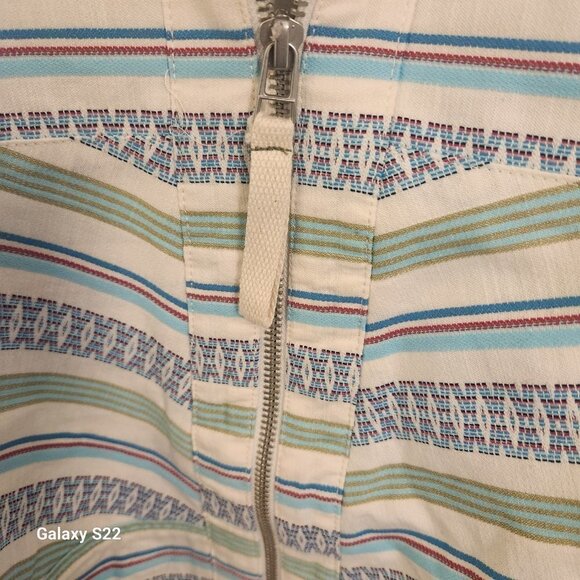 NWT Anthropologie Striped Zip Up Jacket with Hoodie. Size S/M - Picture 11 of 16